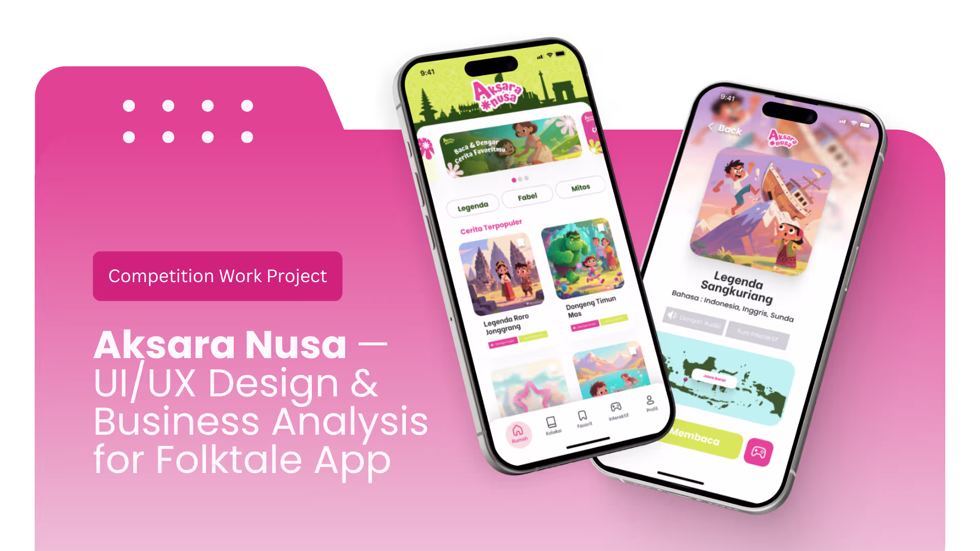 Aksara Nusa: UI/UX Design & Business Analysis for Folktale App