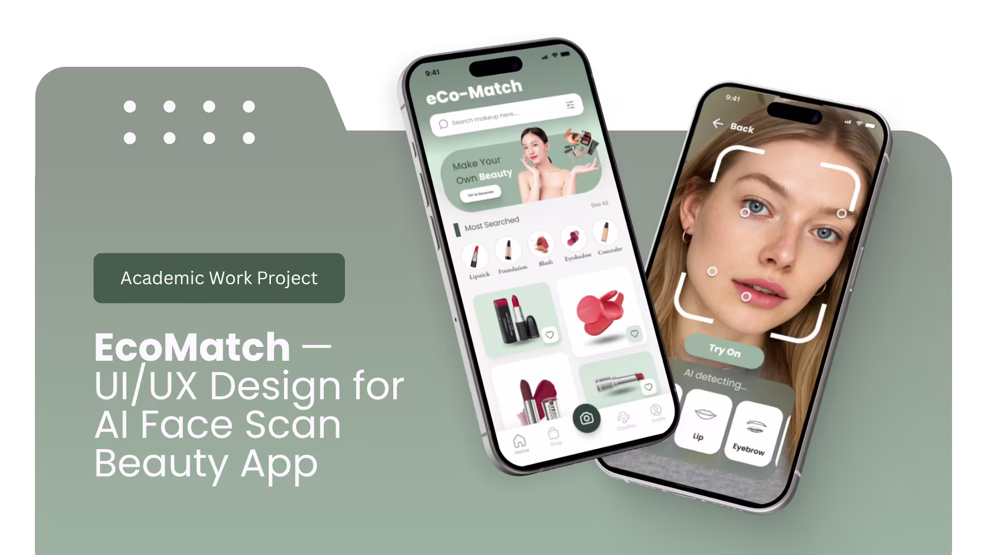 EcoMatch: UI/UX Design for AI Face Scan Beauty App