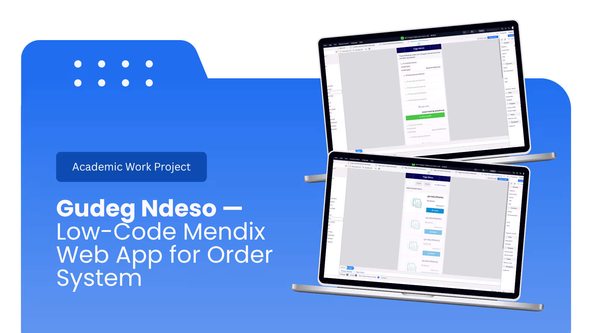 Gudeg Ndeso: Low-Code Mendix Web App for Order System